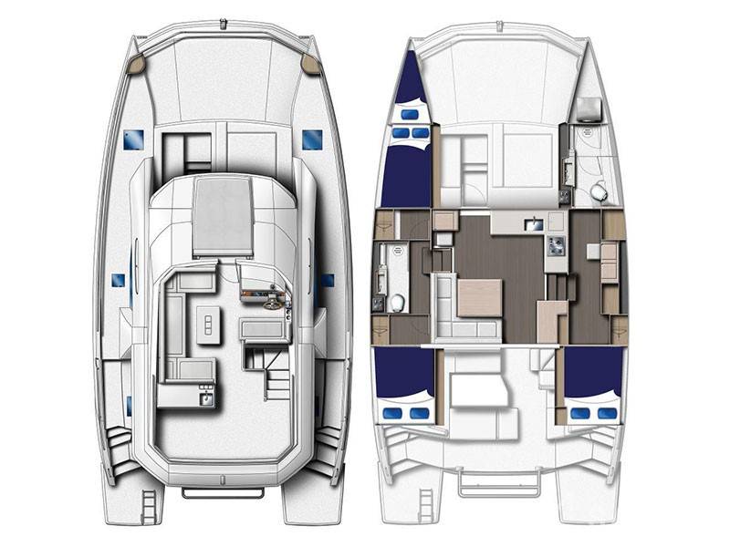 Location d'un catamaran à moteur pour particulier LEOPARD 43 